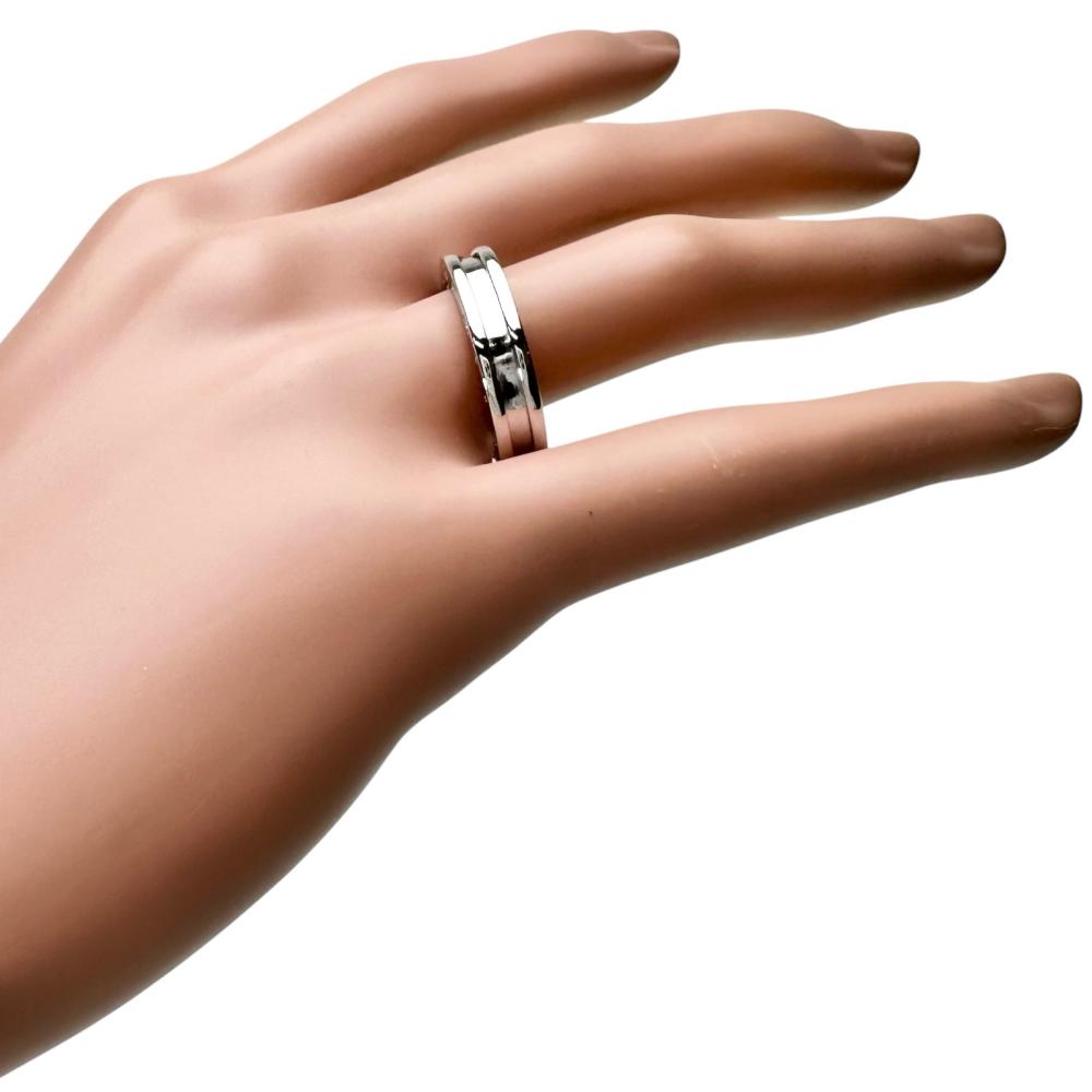 g4072　BVLGARI　B-ZERO1　K18WG　XS　リング　USED　美品　#47 BVLGARI 1 B-zero1 4 bands Ring K18 YG WG US#4-3⁄4 P0044001
