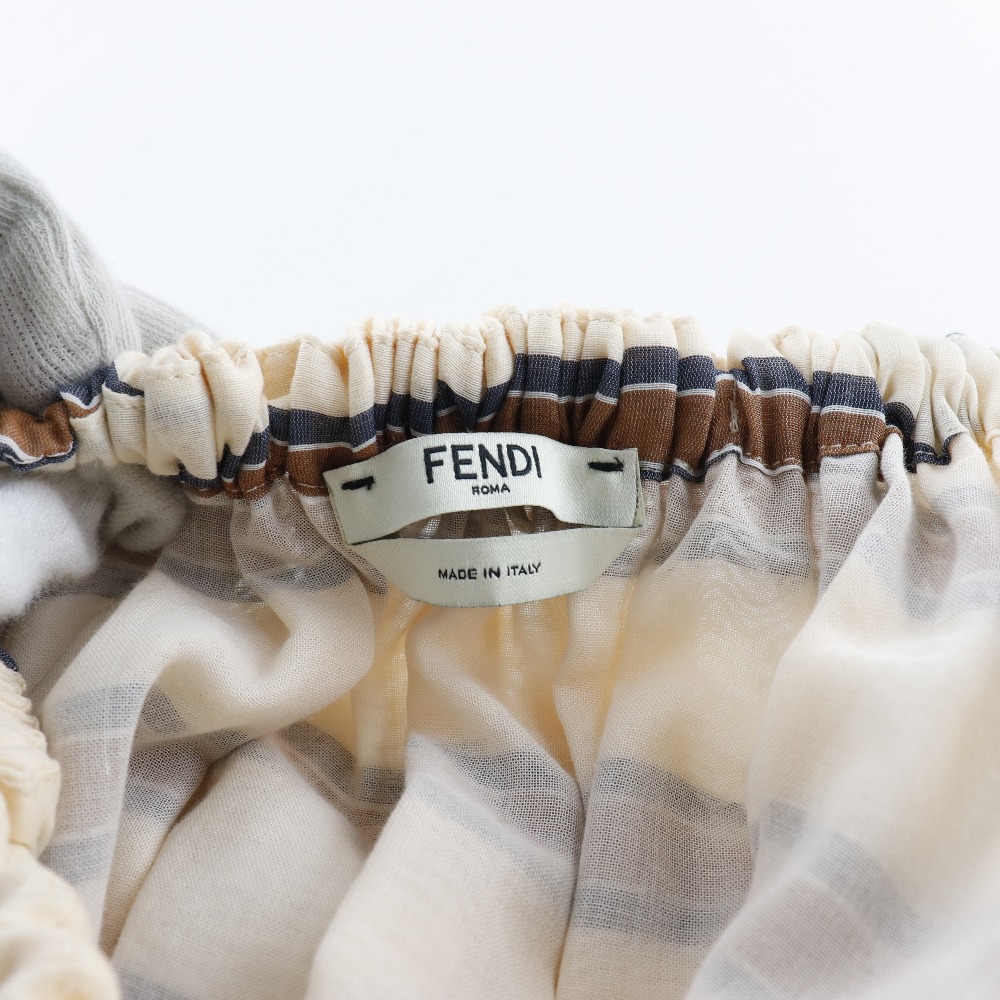 【FENDI】フェンディ カクテルドレス FD9622 A38D ポリエステル×ポリウレタン ベージュ レディース ワンピース【中古】