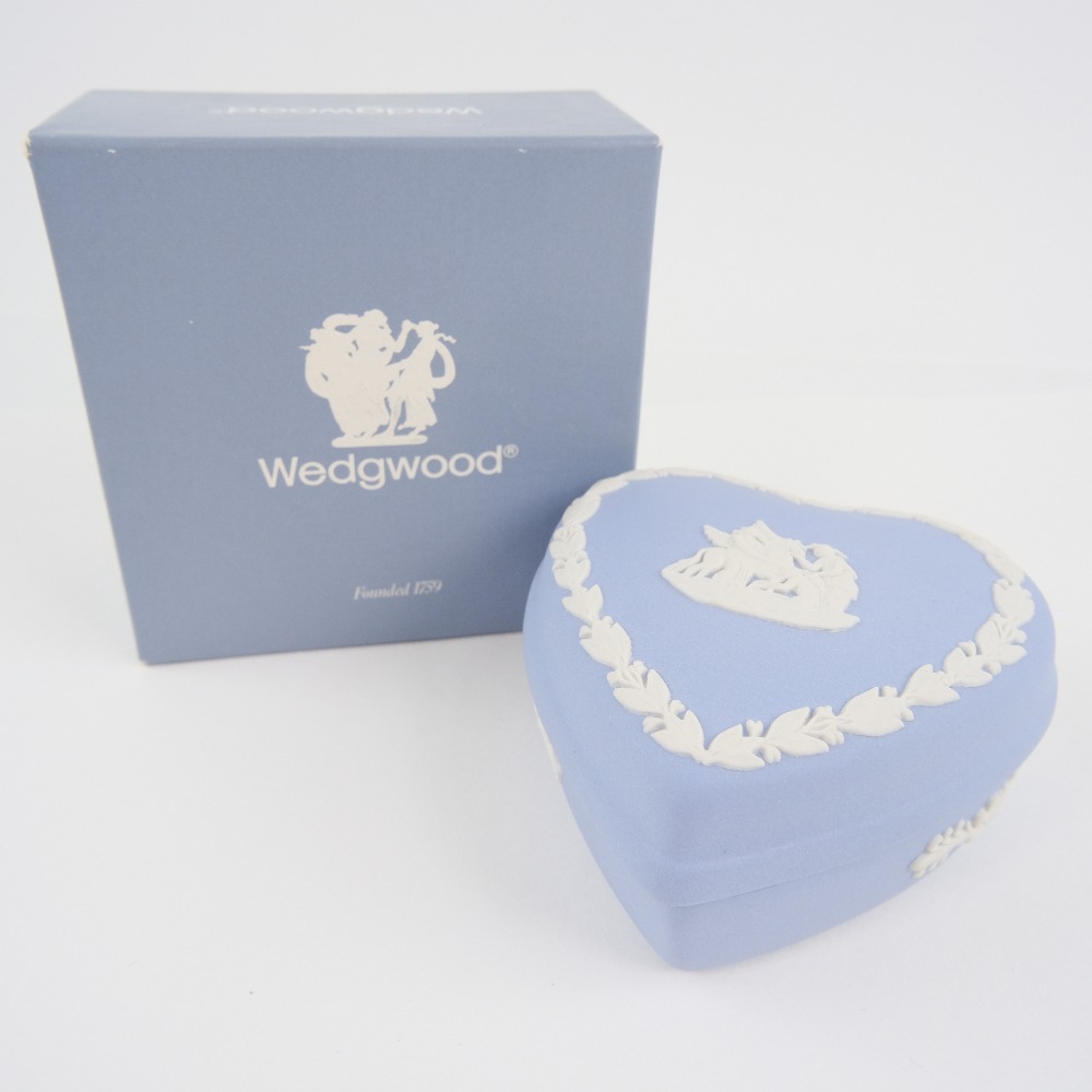 WEDGWOOD ハート型クロック クリア 箱付 - インテリア時計