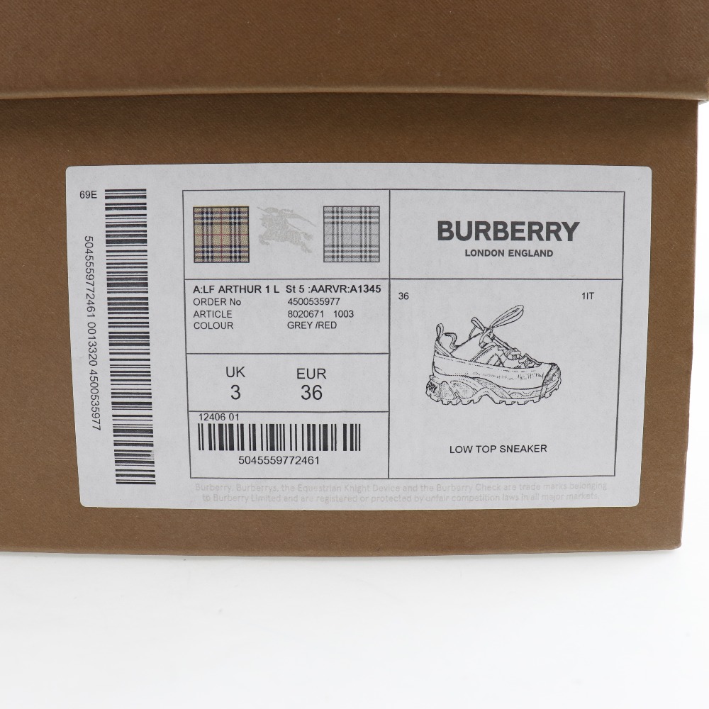 BURBERRY】バーバリー LOW TOP SNEAKER 8020671 1003 スウェード