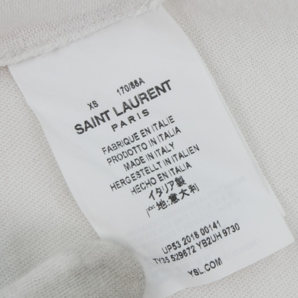 SAINT LAURENT PARIS】サンローランパリ コットン ユニセックス 半袖Ｔシャツ【中古】｜SAINT LAURENT PARIS ｜店舗買取｜トップス＞Tシャツ/カットソー｜USEDのアパレル通販サイト - SMASELL（スマセル）