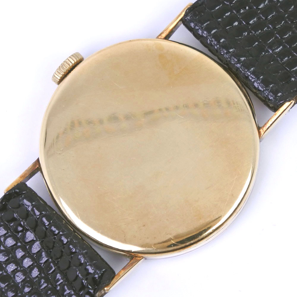 【PHILIPPE WATCH】フィリップウォッチ スモセコ K18イエローゴールド×レザー 手巻き メンズ ベージュ文字盤 腕時計【中古】