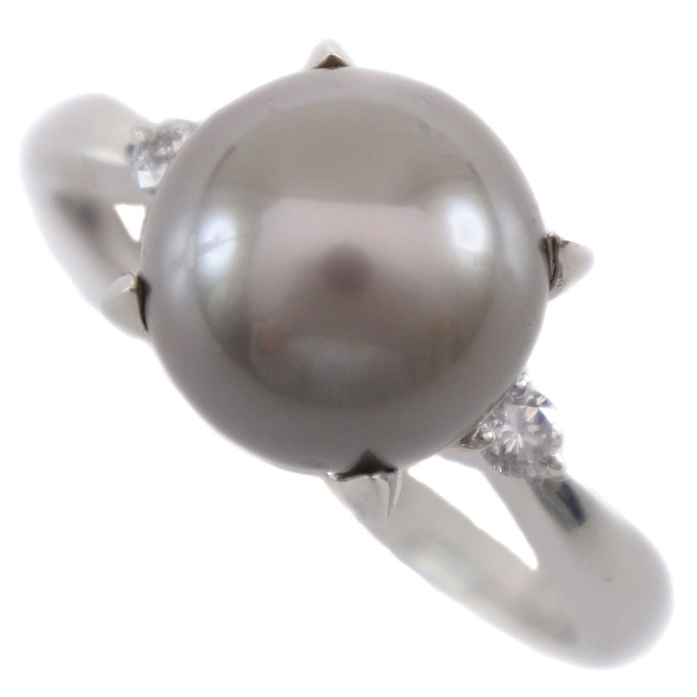 真珠9.0 ｍｍ Pt900プラチナ×ブラックパール（黒蝶真珠