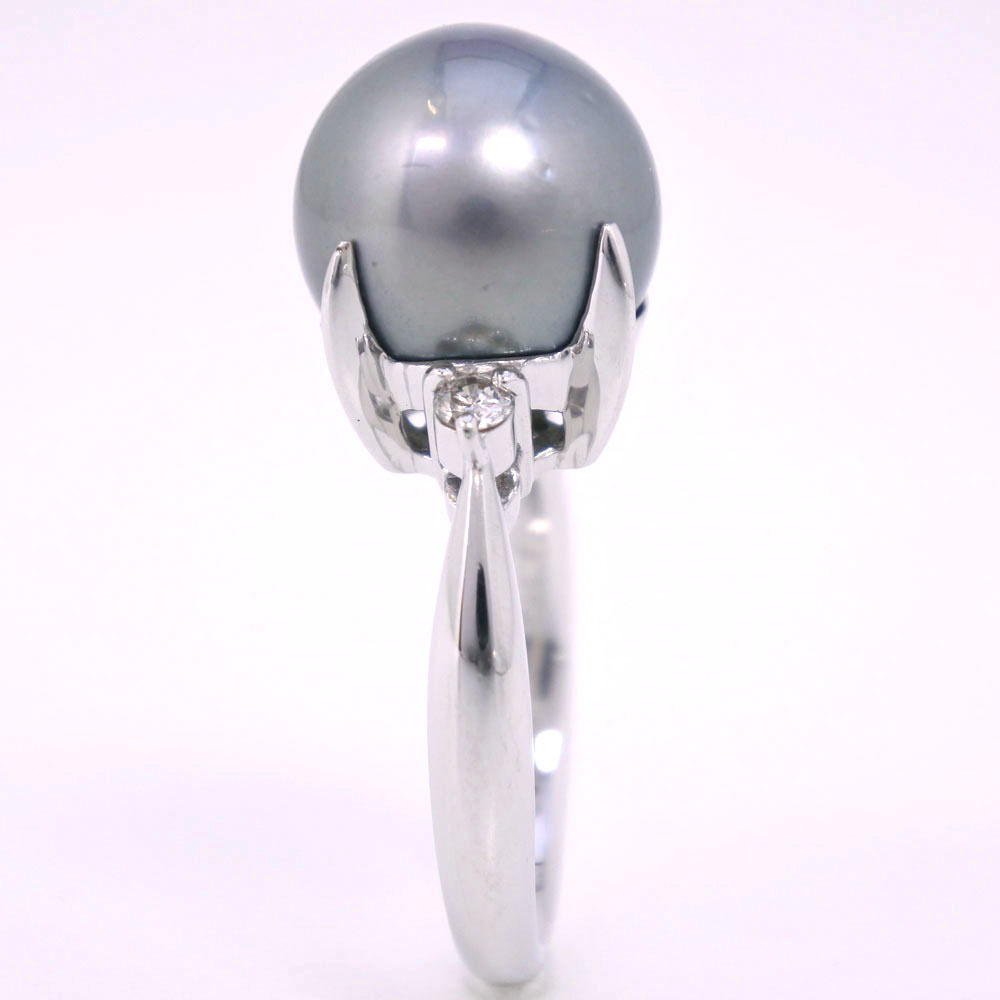 真珠11.5 ｍｍ Pt900プラチナ×ブラックパール（黒蝶真珠 
