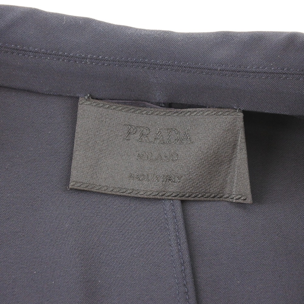 【PRADA】プラダ ポリエステル NERO 黒 レディース テーラードジャケット【中古】