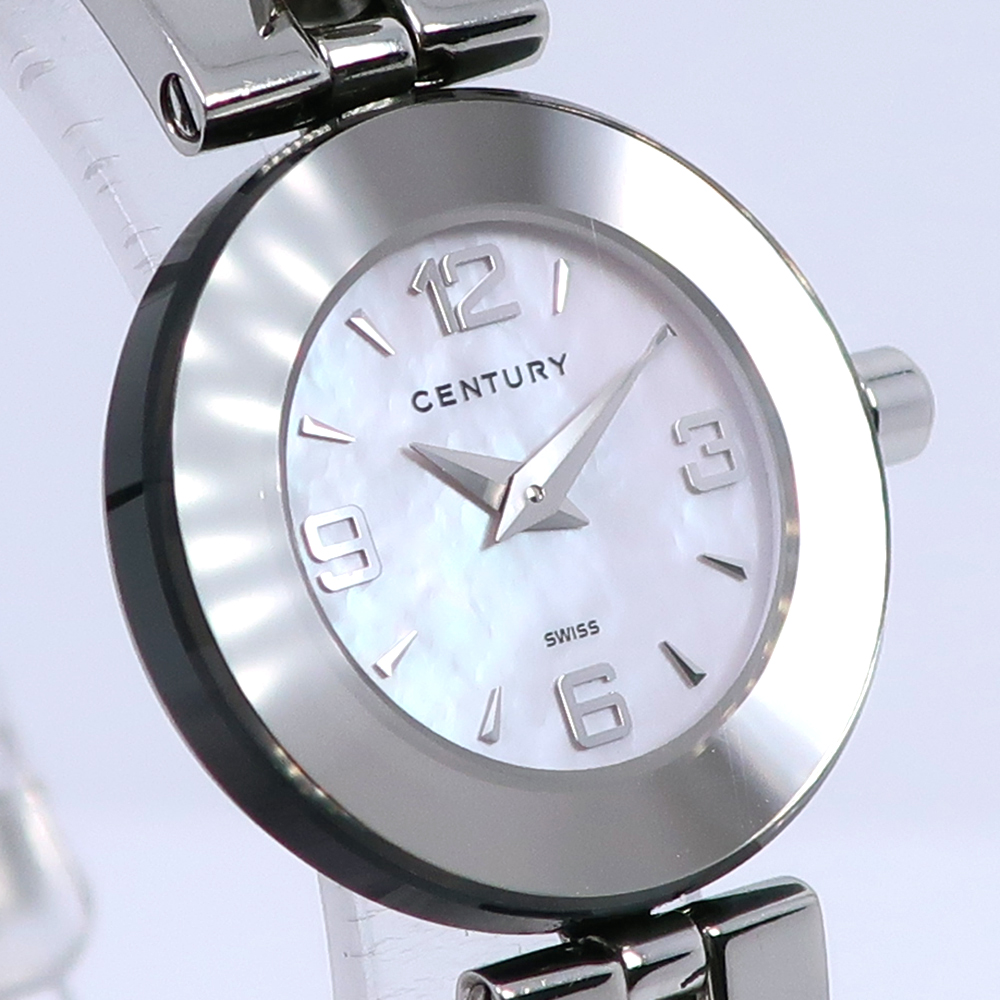 CENTURY センチュリー タイムジェム ダイヤモンド ピンクシェル 腕時計
