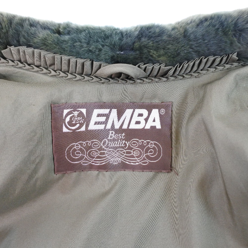 【EMBA】エンバ 毛皮 コート シェアードミンク グリーン レディース その他アウター
