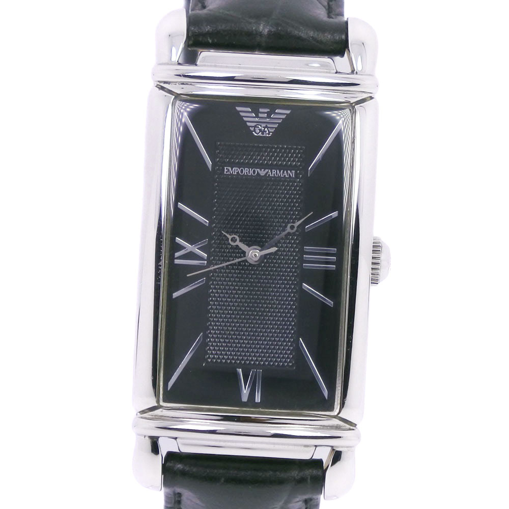 エンポリオアルマーニ　AR-0115　クォーツ　腕時計　デイト　黒文字盤　メンズ