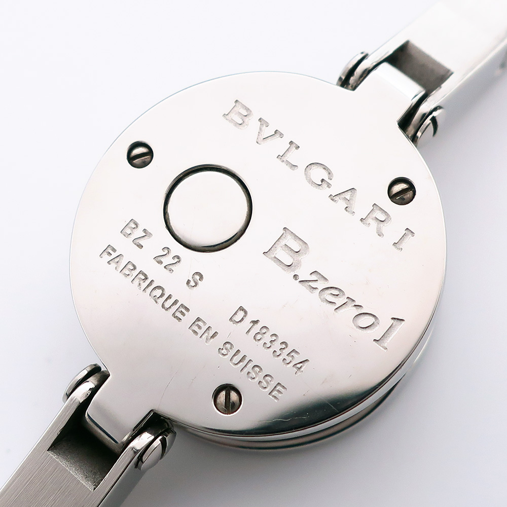 【BVLGARI】ブルガリ Bzero1 ビーゼロワン 12Pダイヤ BZ22S ステンレススチール クオーツ レディース 白文字盤 腕時計【中古】