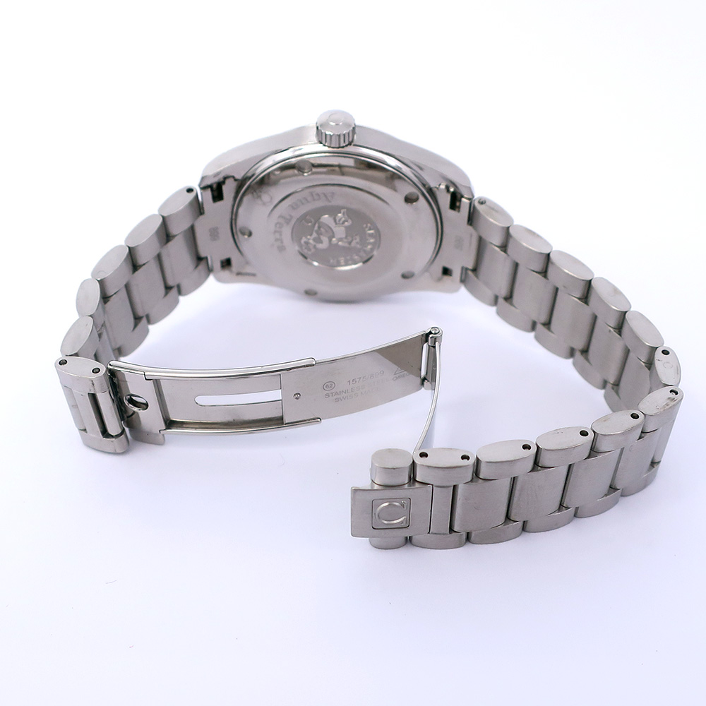【OMEGA】オメガ シーマスター アクアテラ 2518.80 ステンレススチール クオーツ アナログ表示 メンズ ネイビー文字盤 腕時計