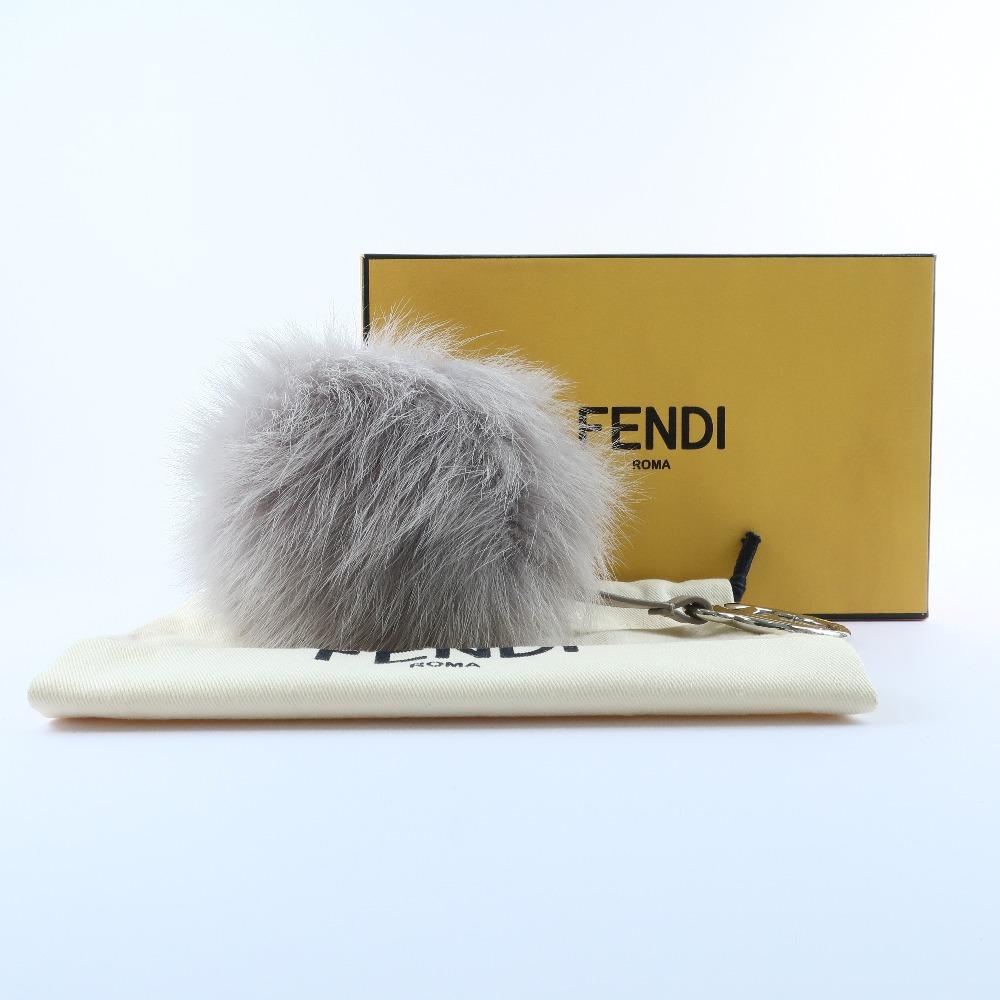 FENDI】フェンディ バッグチャーム グレー レディース チャーム【中古