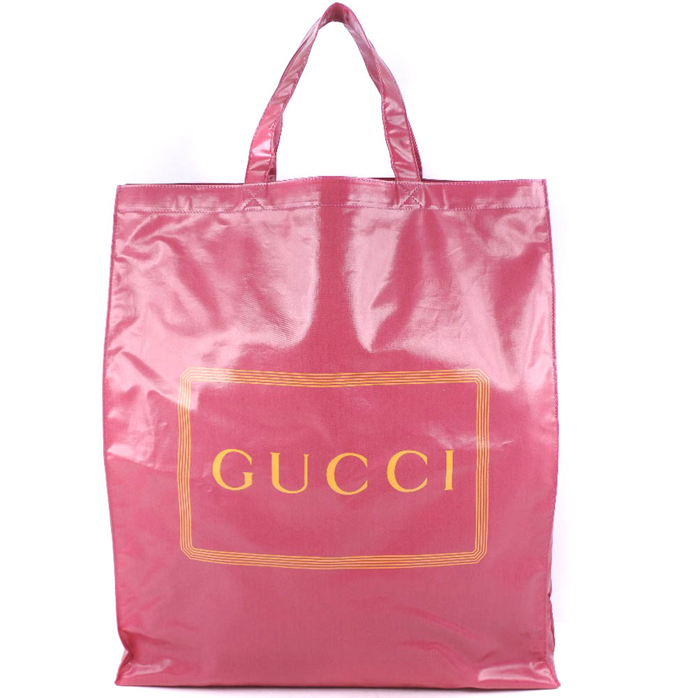 GUCCI】グッチ ロゴプリント 575140 PVC×コーティングコットン