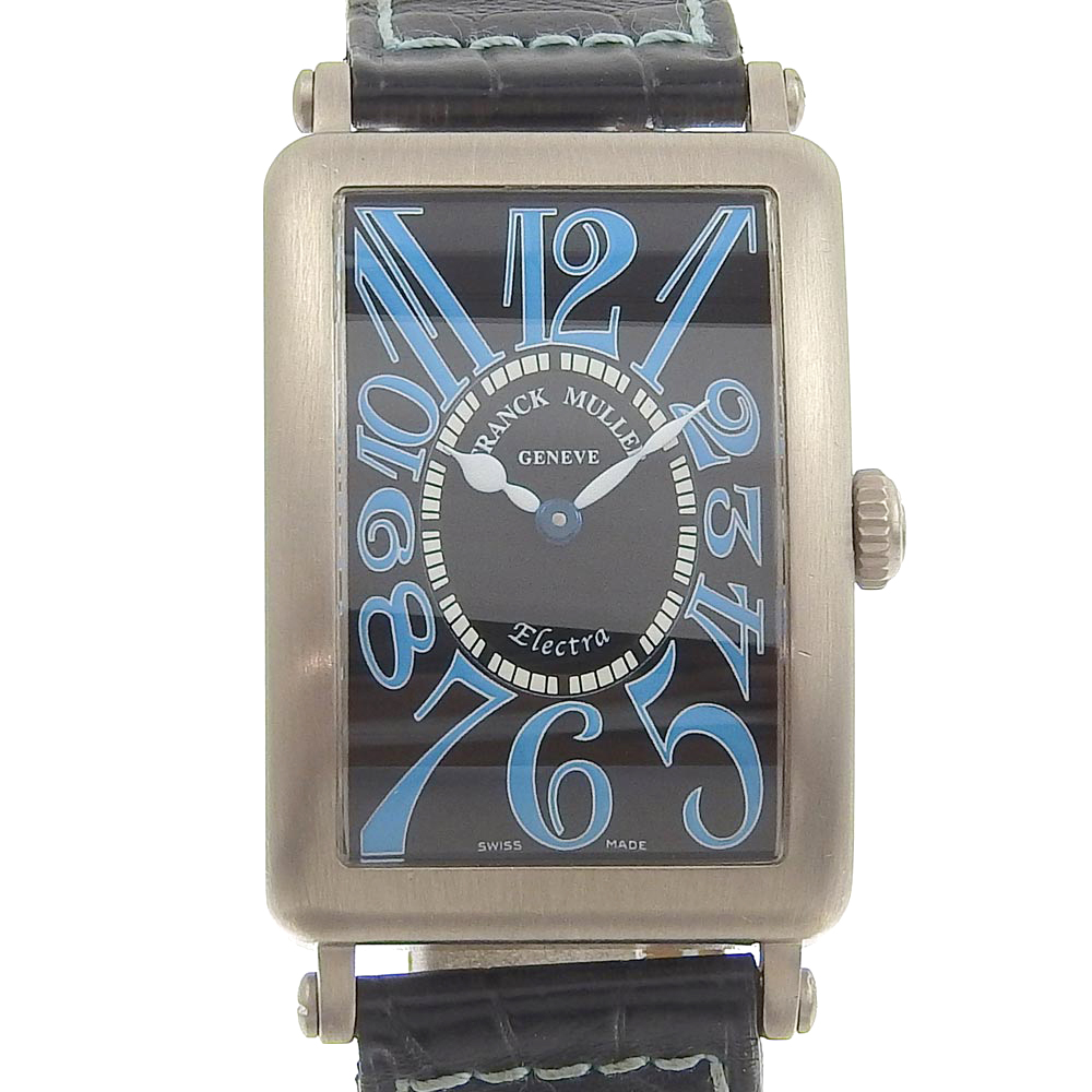 FRANCK MULLER 952QZ ロングアイランド 腕時計 K18WG 革 メンズ