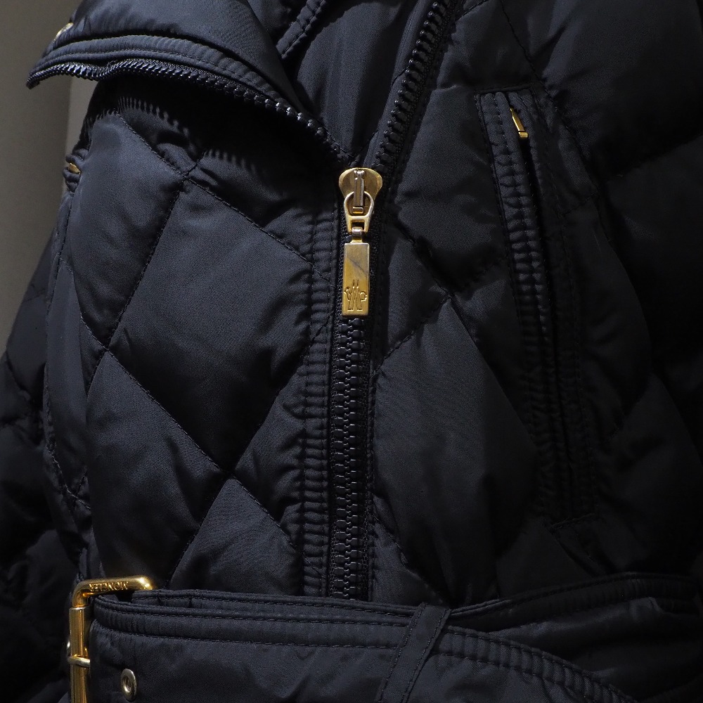 MONCLER】モンクレール G32-003 ナイロン 黒 レディース ダウン