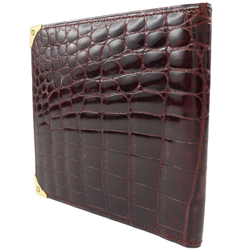 Givenchy】ジバンシー クロコダイル 茶 ユニセックス 二つ折り財布