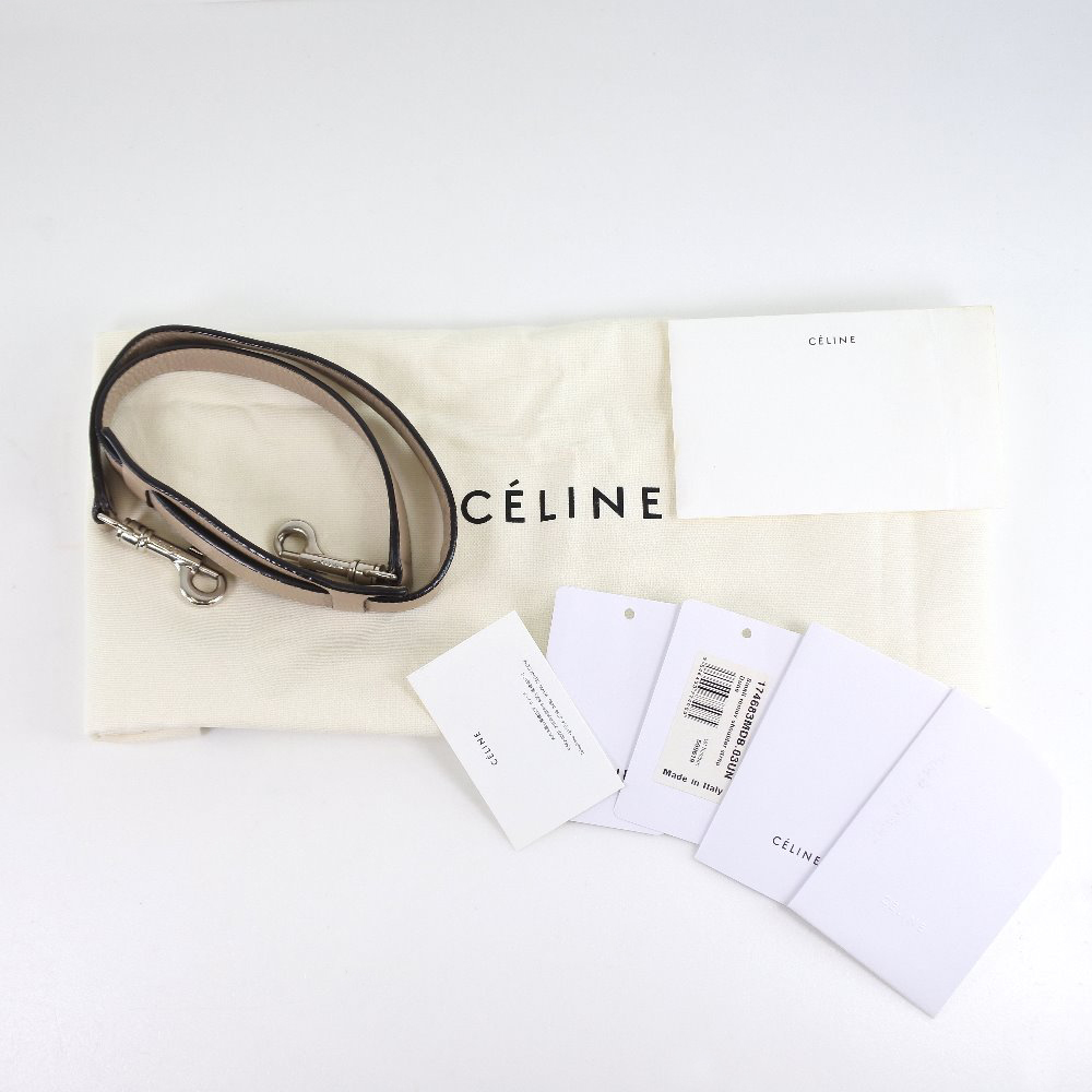 【CELINE】セリーヌ トラペーズ 2WAYショルダー 174683MDB.03UN レザー×スウェード Dune ピンクグレー レディース ハンドバッグ