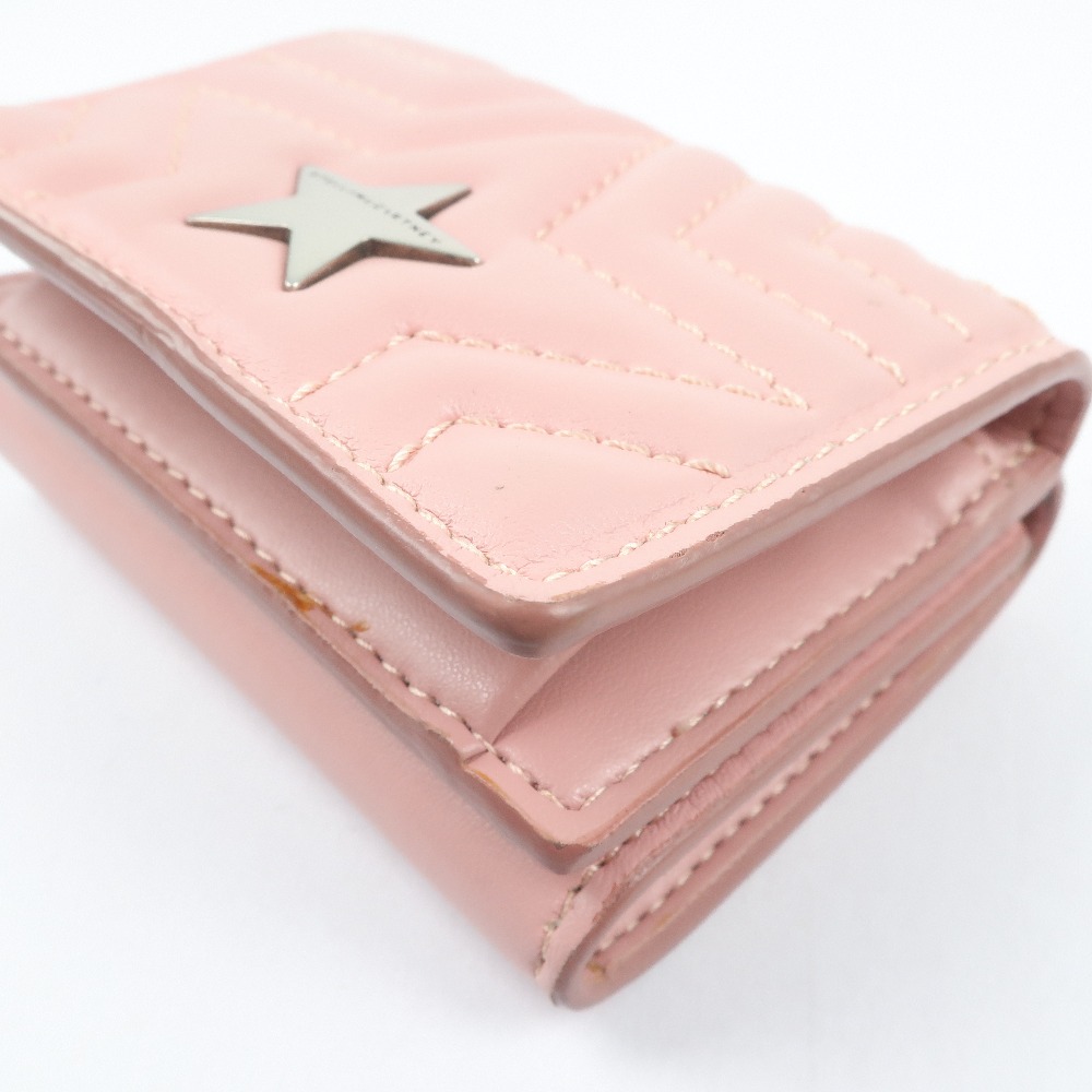 【Stella McCartney】ステラマッカートニー コンパクトウォレット カーフ ピンク レディース 三つ折り財布