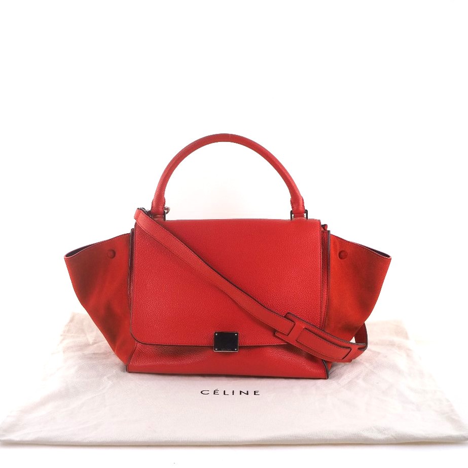 CELINE セリーヌ トラペーズ ２WAY ハンドバッグ ショルダーバッグ-