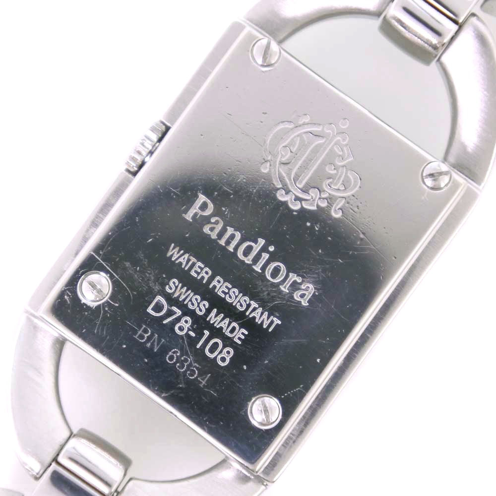 【Dior】ディオール パンディオラ D78-108 ステンレススチール シルバー クオーツ レディース 白文字盤 腕時計