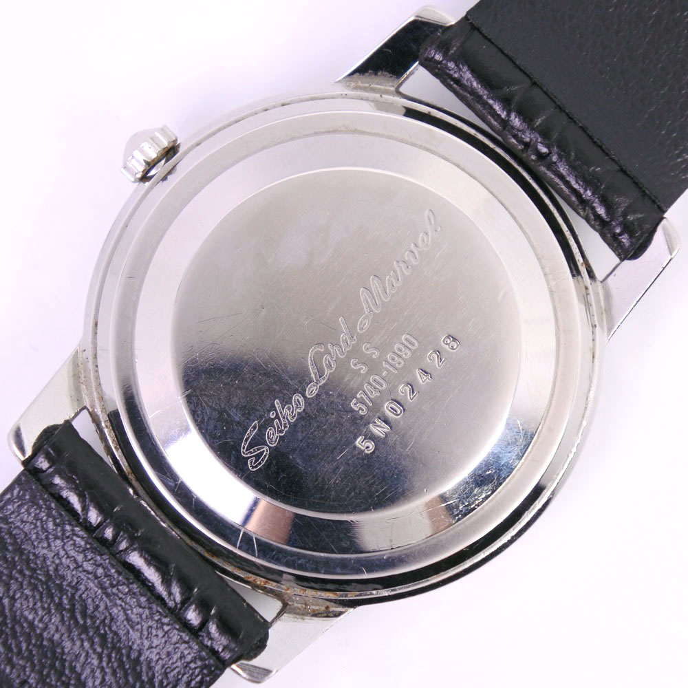 【SEIKO】セイコー ロードマーベル cal.5740A 5740-1990 ステンレススチール×レザー 手巻き メンズ シルバー文字盤  腕時計【中古】