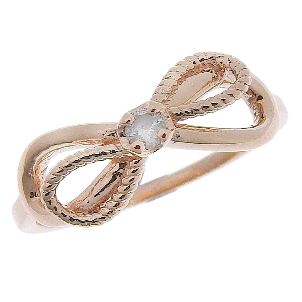 【美品】agete アガッㇳ  Ｋ１８リング  指輪 ダイヤモンド 真珠