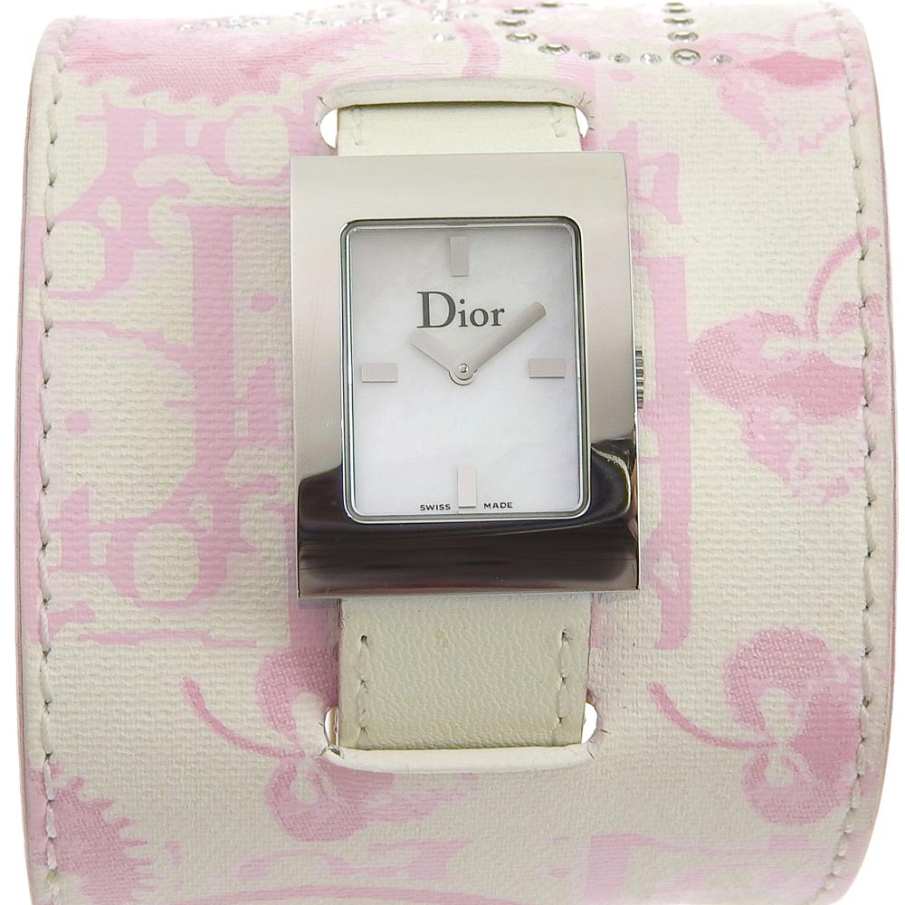 Dior】ディオール マリス D78-109 ステンレススチール×レザー