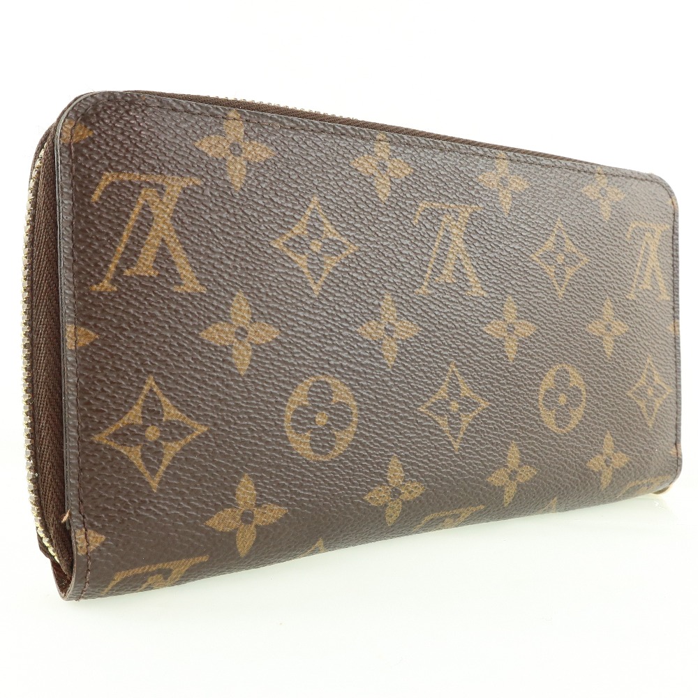 【LOUIS VUITTON】ルイ・ヴィトン ジッピーウォレット ラウンドファスナー M60017 モノグラムキャンバス 茶 CA4120  ユニセックス 長財布【中古】