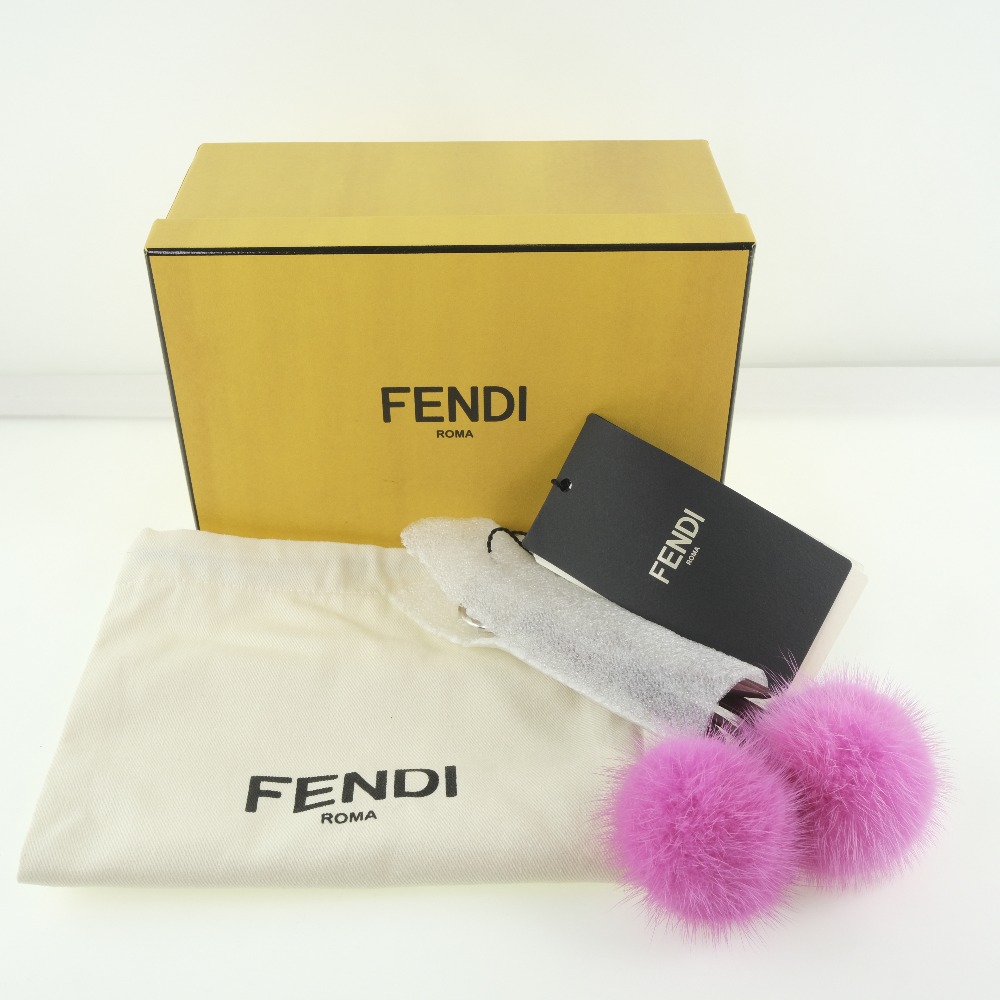 FENDI】フェンディ さくらんぼ 7AR642 6Y9 F11DW レザー×レザー×ファー