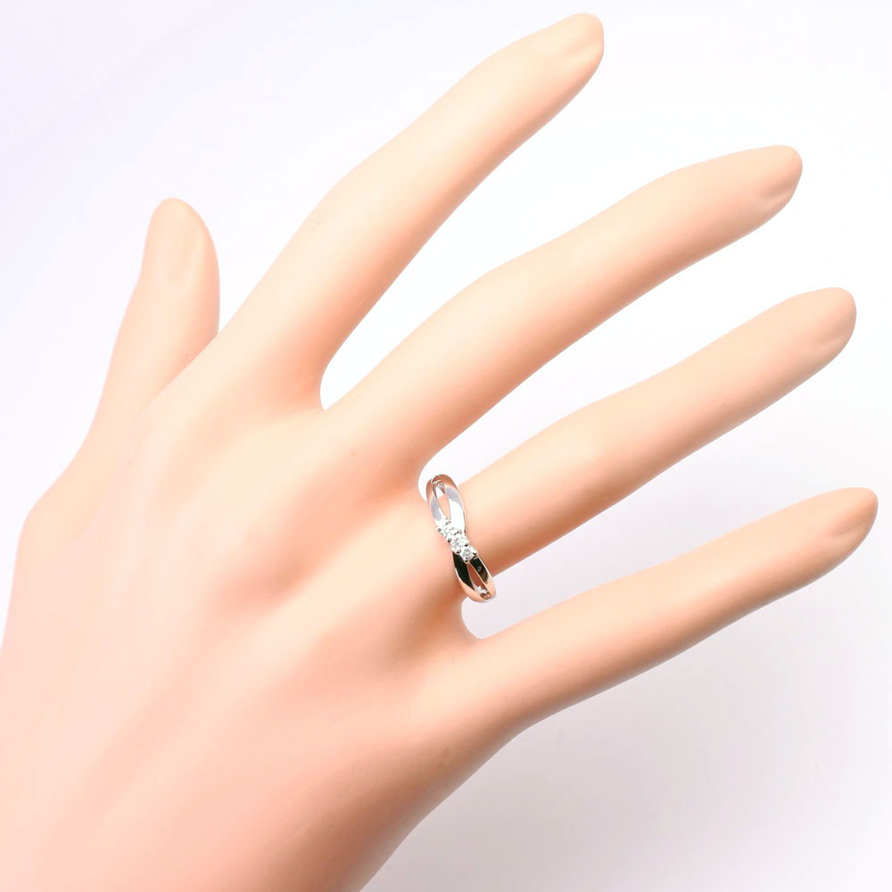 ヨンドシー ダイヤモンドリング 指輪 8号 K18WG(18金 ホワイトゴールド)