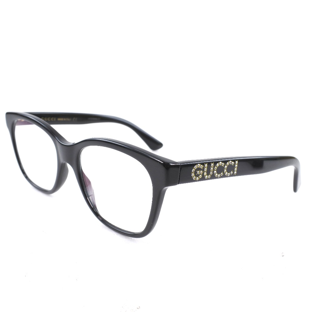 GUCCI】グッチ ※眼鏡フレーム GG0420O プラスチック×ラインストーン 黒