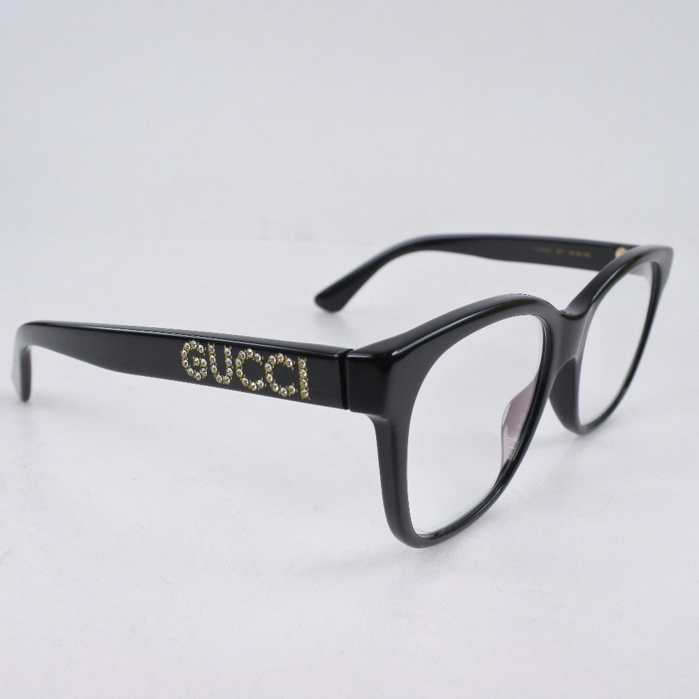 GUCCI】グッチ ※眼鏡フレーム GG0420O プラスチック×ラインストーン 黒