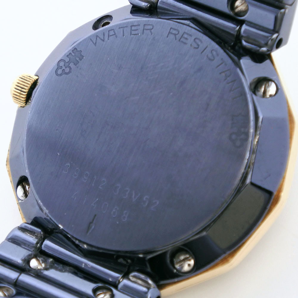 【CORUM】コルム アドミラルズカップ ダイヤベゼル 3991233 ステンレススチール×K18イエローゴールド×ガンブルー ゴールド クオーツ アナログ表示 レディース ネイビー文字盤 腕時計