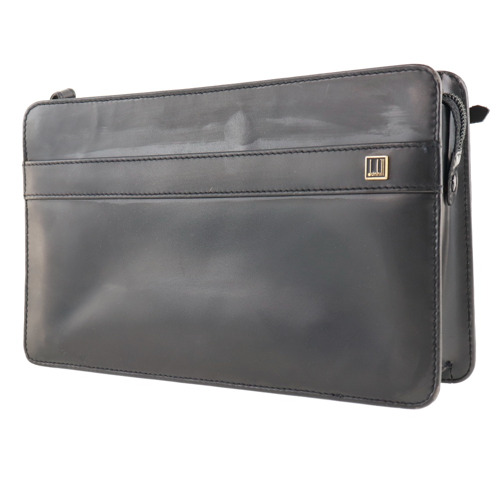 Dunhill】ダンヒル カーフ 黒 メンズ セカンドバッグ【中古】 Dunhill