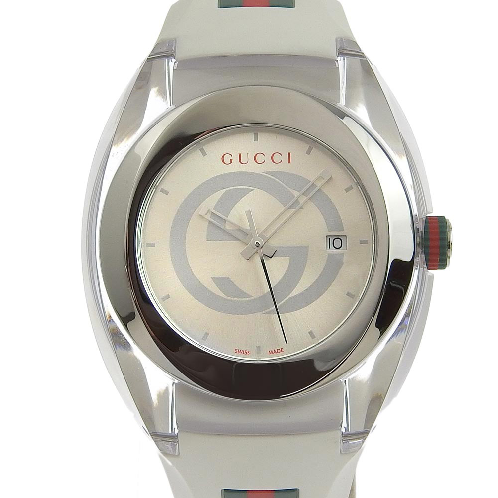 GUCCI】グッチ シンク 137.1 ステンレススチール×ラバー クオーツ