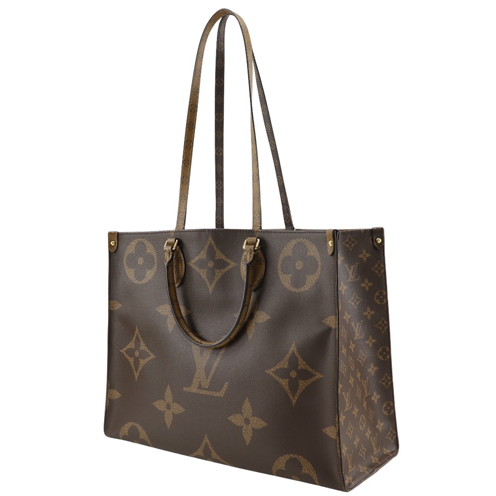 LOUIS VUITTON】ルイ・ヴィトン オンザゴーGM モノグラム ジャイアント 2WAYショルダー M45320  モノグラムキャンバス×モノグラムリバース 茶 TJ4159 レディース トートバッグ【中古】｜LOUIS VUITTON｜店舗買取｜バッグ＞トートバッグ｜USEDのアパレル通販サイト  ...