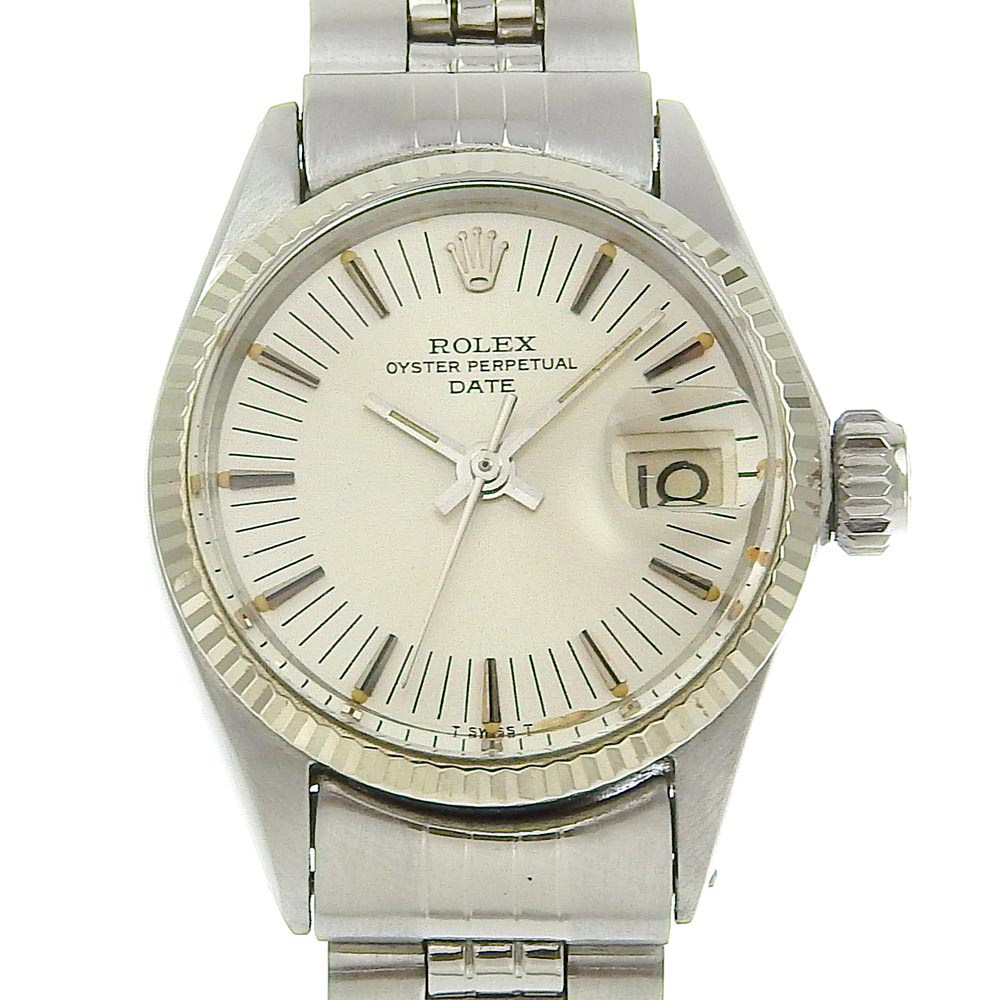 ROLEX】ロレックス デイト 6517 ステンレススチール 自動巻き レディース シルバー文字盤 腕時計【中古】｜ROLEX｜店舗買取｜腕時計 ＞デジタル腕時計｜USEDのアパレル通販サイト - SMASELL（スマセル）