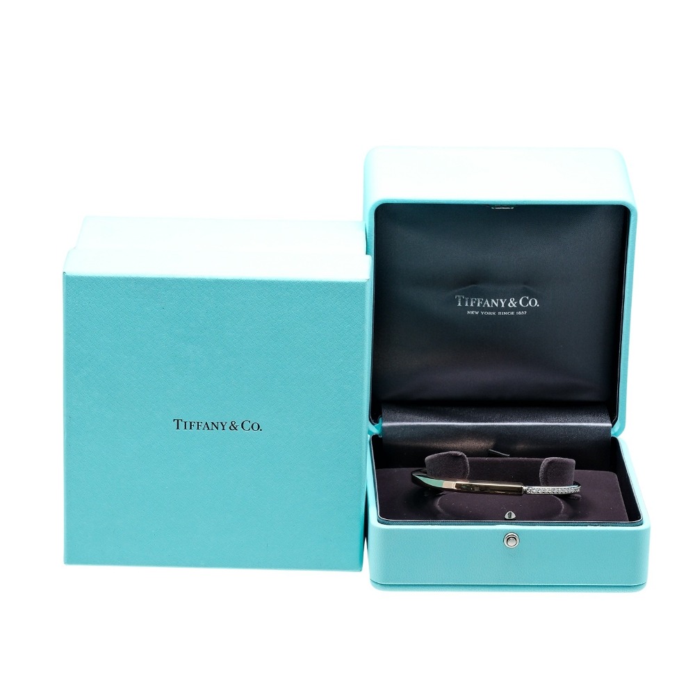 TIFFANY&Co. Lock Bracelet K18 Pink Gold/K18 white gold/diamond