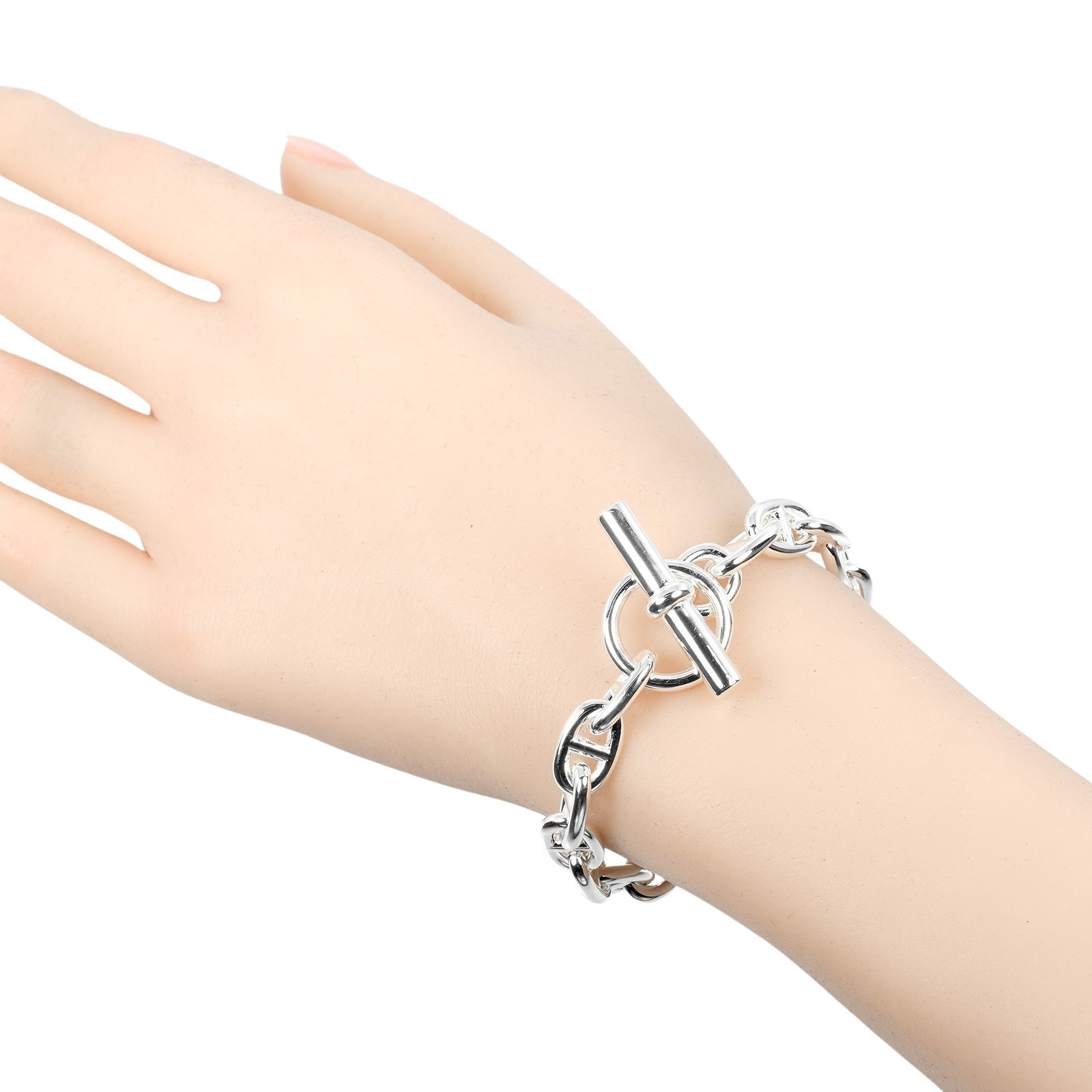 HERMES Chaine d'Ancre PM Bracelet Wrist Size6.1