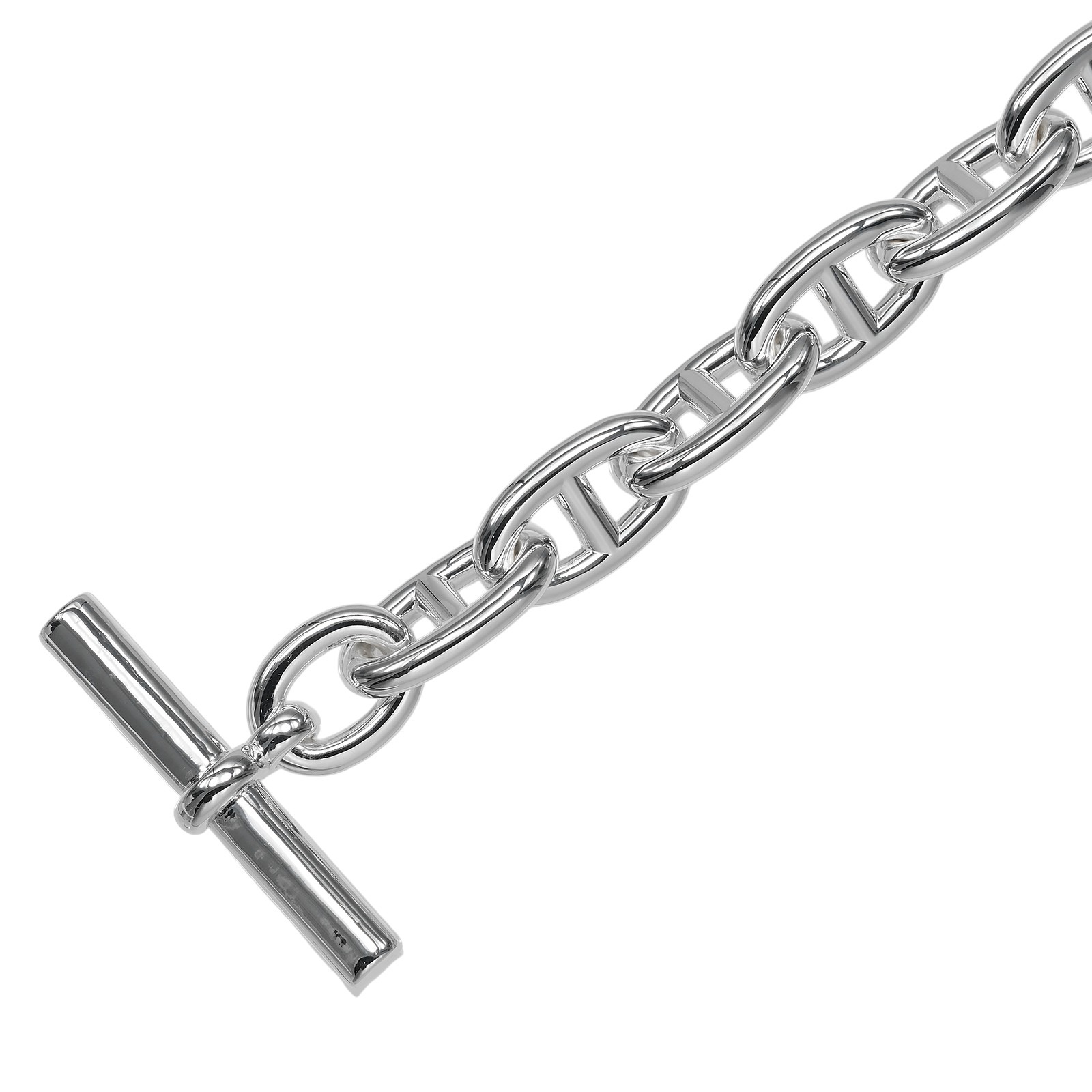 Hermes Chaine d'Ancre TGM 13コマ HERMES Chaine d'Ancre TGM 13 links Bracelet Silver925 120.7g Women