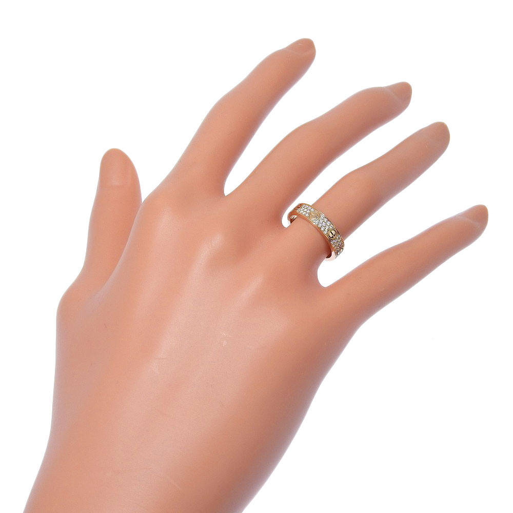 CARTIER Mini Love Ring Ring B4085848 Full pave K18 Pink Gold