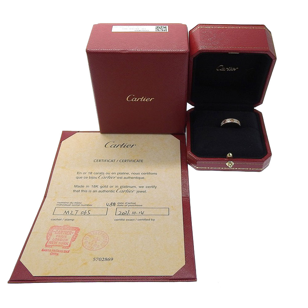 CARTIER Mini Love Ring Ring B4085848 Full pave K18 Pink Gold