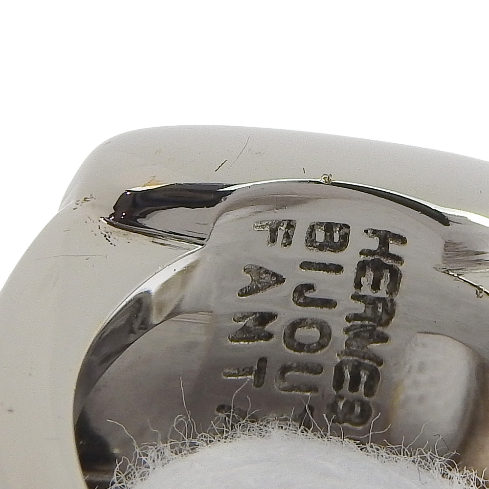 【HERMES】エルメス セリエ シグネット 金属製×シェル 9号 シルバー レディース リング・指輪