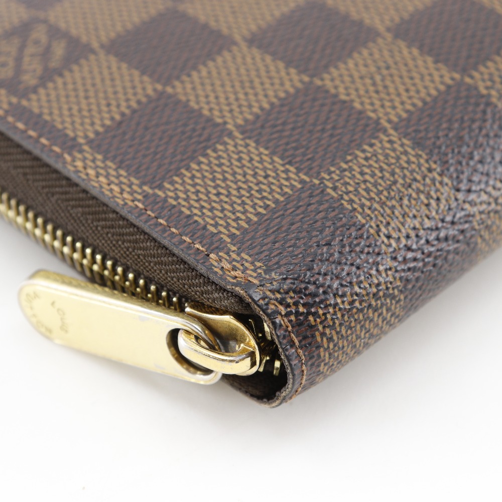 LOUIS VUITTON Zippy wallet Purse N60015 Brown Damier canvas unisex