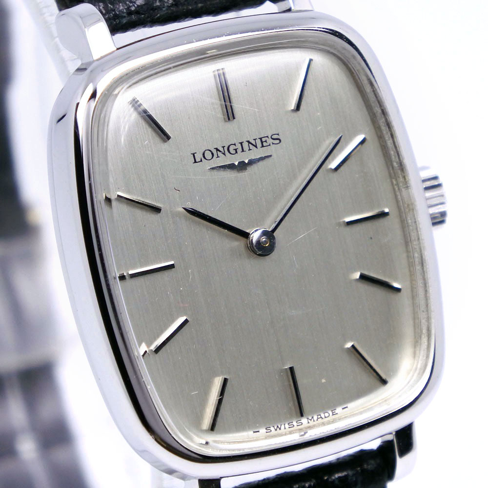 LONGINES】ロンジン cal.5602 ステンレススチール×レザー シルバー 手