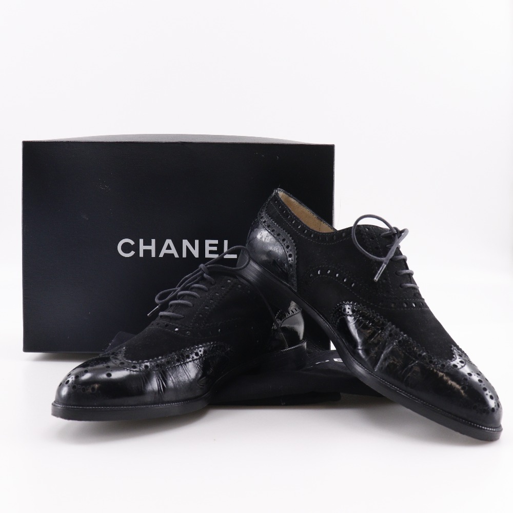 CHANEL】シャネル ウイングチップ ココマーク A05952.15 スウェード