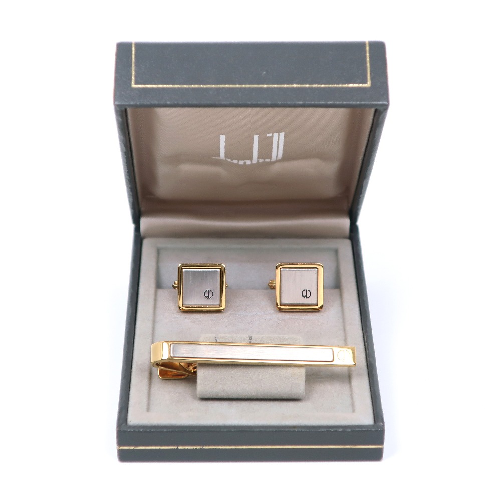 Dunhill】ダンヒル タイピン＆カフスセット 金属製 メンズ タイピン