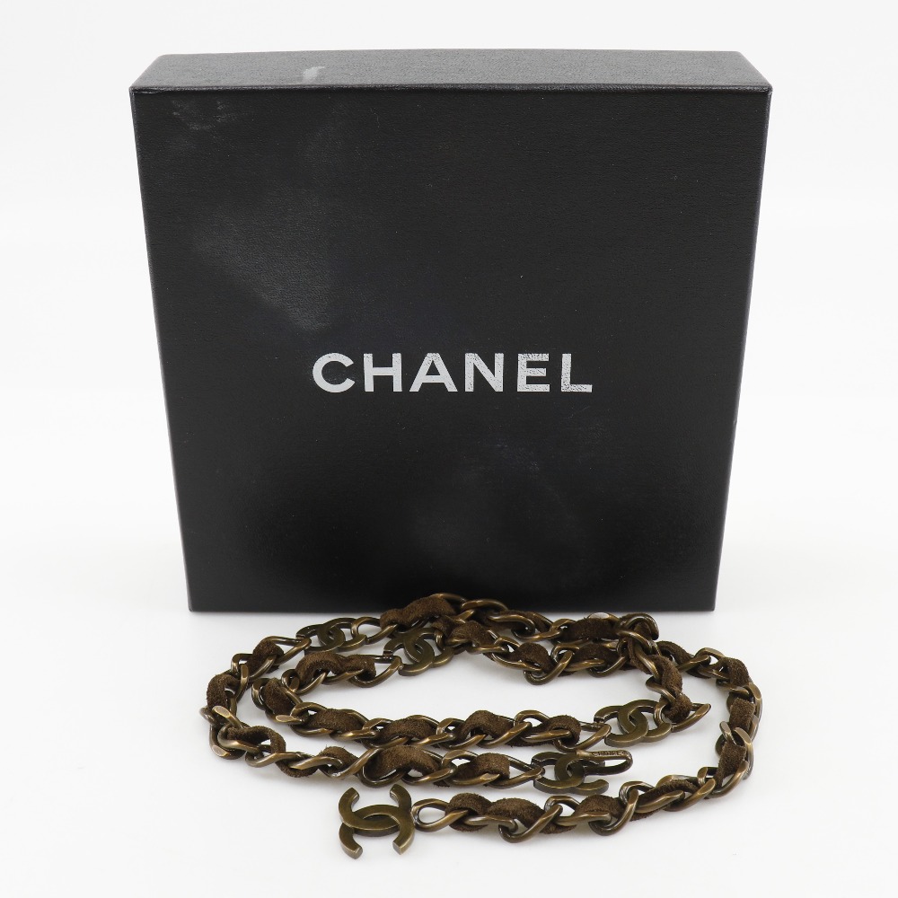 CHANEL】シャネル チェーンベルト ヴィンテージ加工 ココマーク A07928Y02269 金メッキ×スウェード MARRON 茶 97A  レディース ベルト【中古】｜CHANEL｜店舗買取｜ファッション雑貨＞ベルト｜USEDのアパレル通販サイト - SMASELL（スマセル）