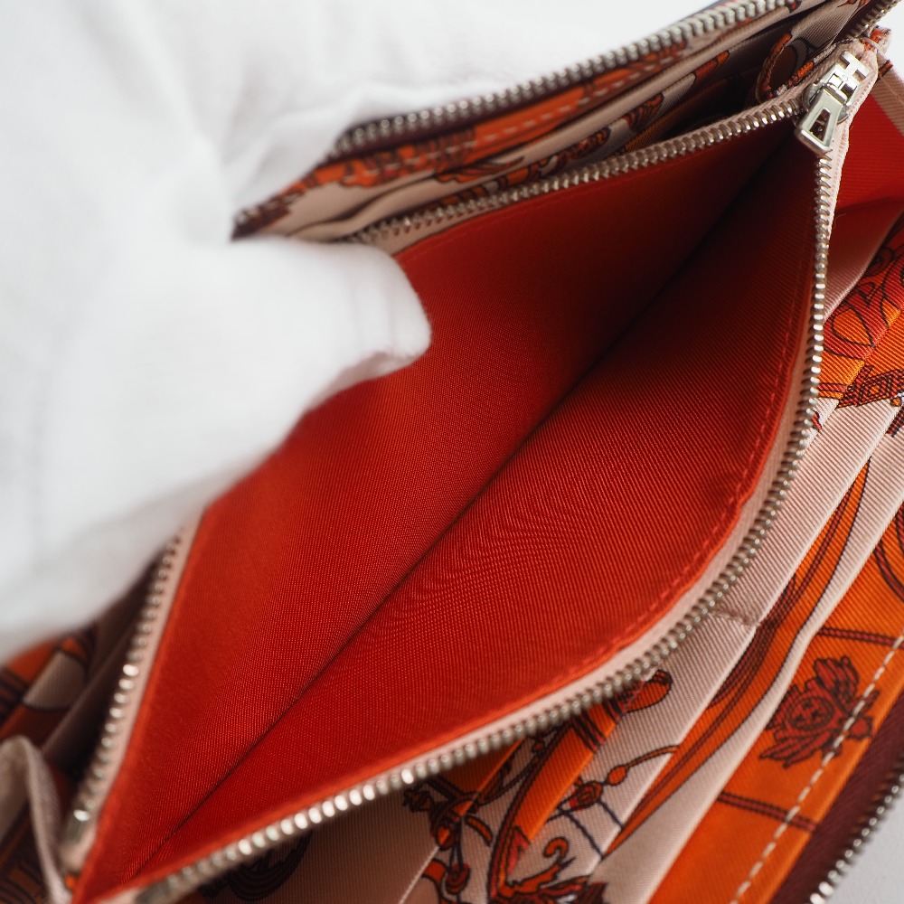 HERMES】エルメス アザップシルクイン ヴォーエプソン×シルク ルージュ  