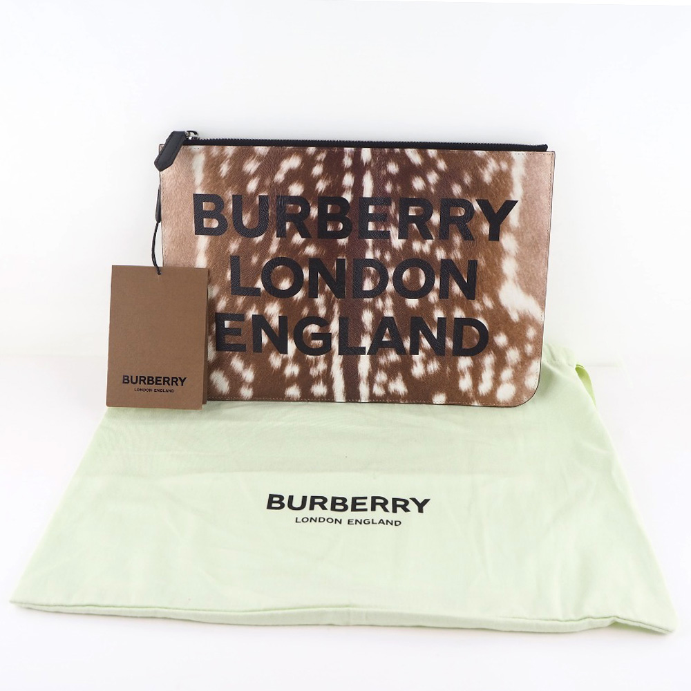 BURBERRY】バーバリー 4500528421 レザー×牛革 TAN 茶 レディース