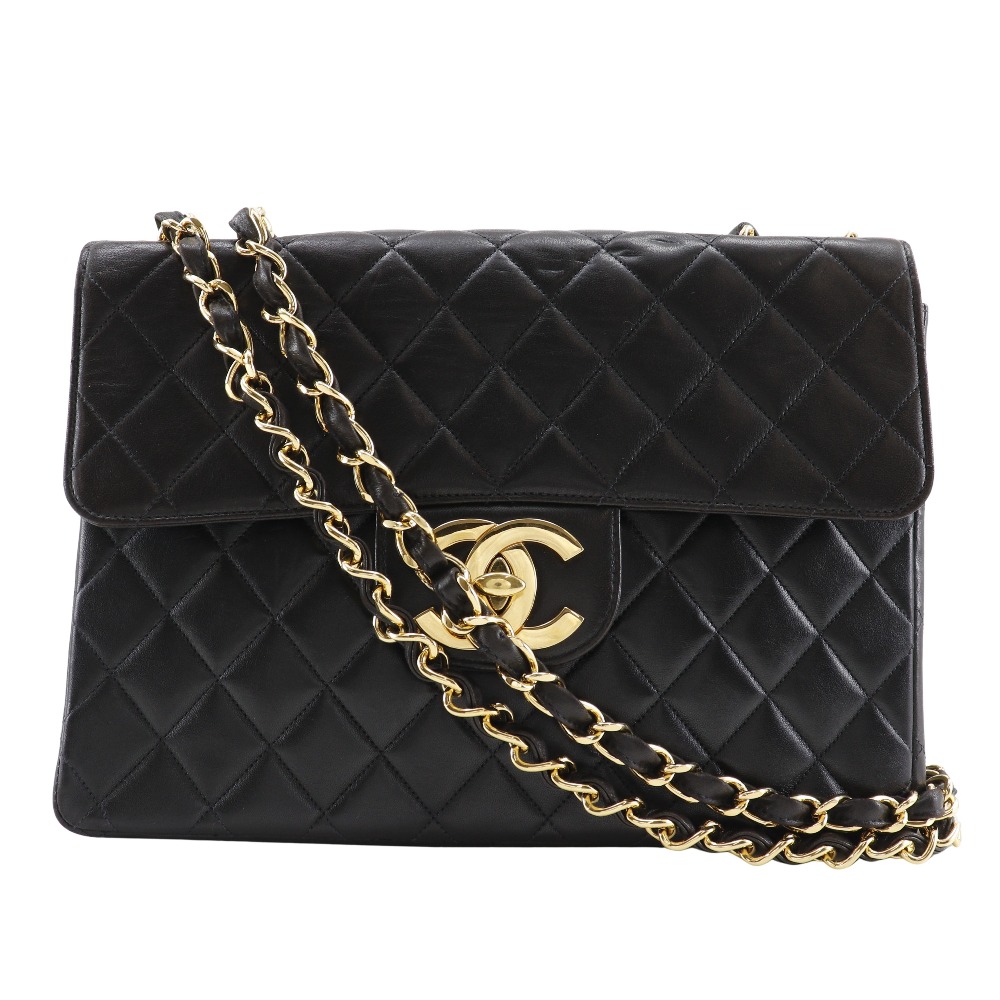 CHANEL ChainShoulder Shoulder Bag A04412 Deca Matelasse 30 Double chain bl...